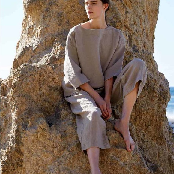 BLACK CRANE lantern pants in light stone size S NWT - Picture 2 of 5